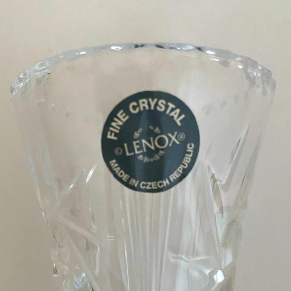 Elegant LENOX 6" Fine Crystal Timeless Collectible Flower Bud Vase - Picture 5 of 9